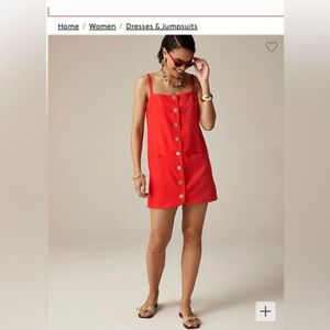 J. Crew Claudia Vibrant Red Mini Dress